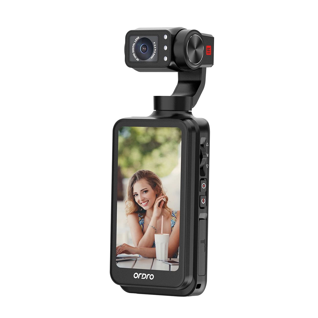 Ordro Pocket M5 3-tengelyes Gimbal Kamera, 5K, vlogoláshoz és YouTube videókhoz – Fekete-18