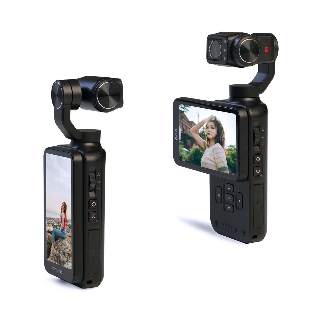 Ordro Pocket M5 3-tengelyes Gimbal Kamera, 5K, vlogoláshoz és YouTube videókhoz – Fekete-26