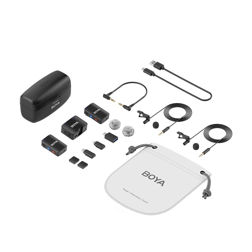 BOYA BOYAMIC 2.4GHz Univerzális vezetéknélküli szett (1+2 Töltődoboz)-6