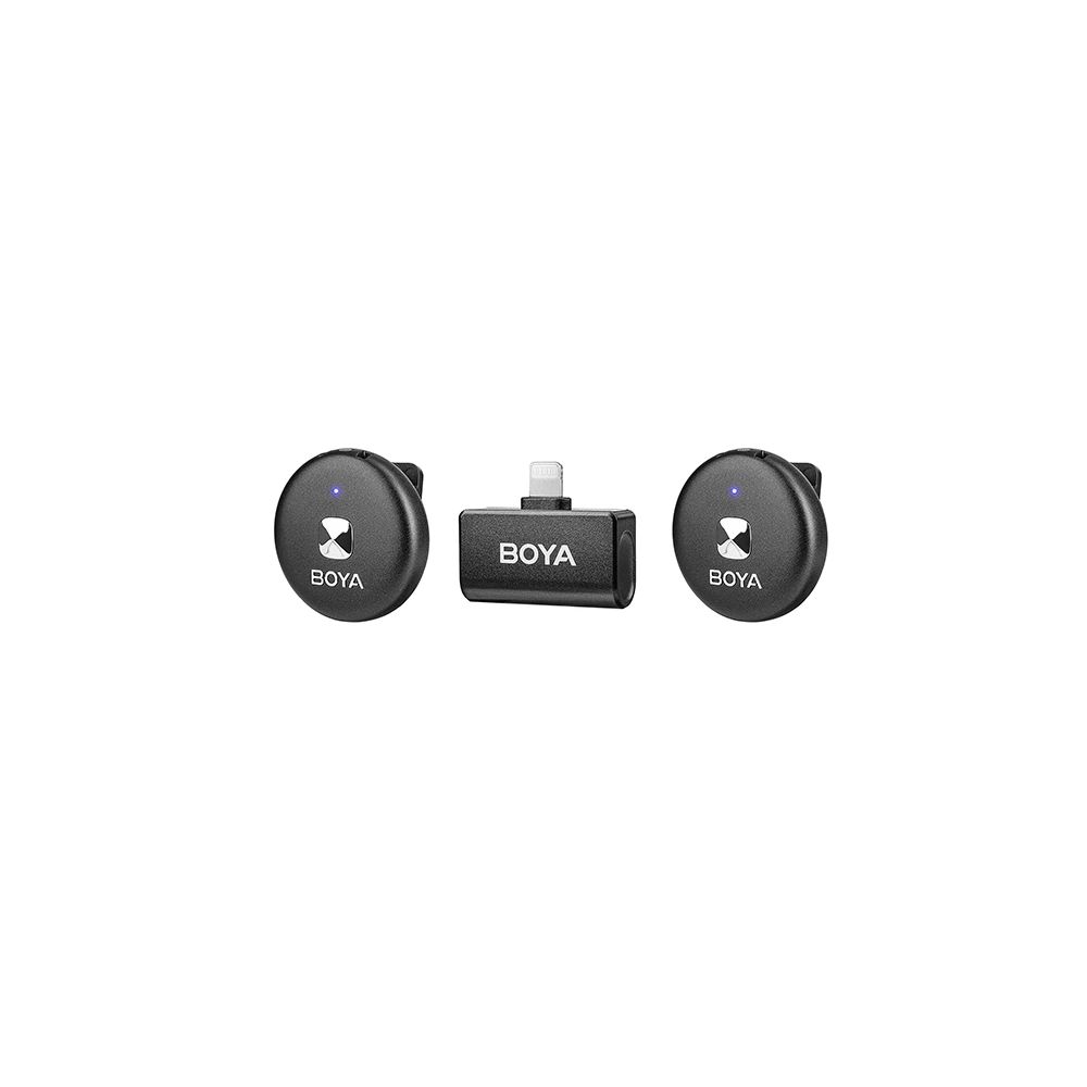 BOYA Omic-D 2.4GHz Ultrakompakt vezetéknélküli szett (iOS 1+2 Töltődoboz) Fehér-1