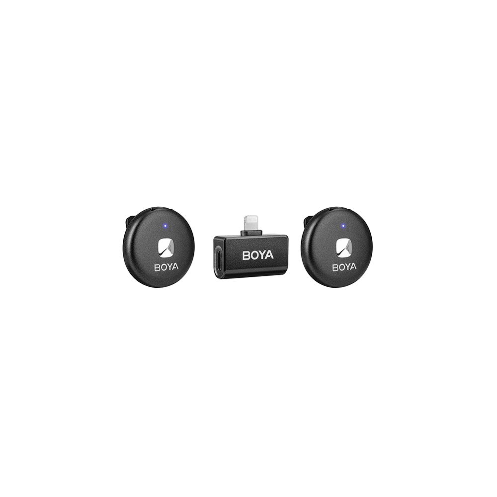 BOYA Omic-D 2.4GHz Ultrakompakt vezetéknélküli szett (iOS 1+2 Töltődoboz) Fehér-2