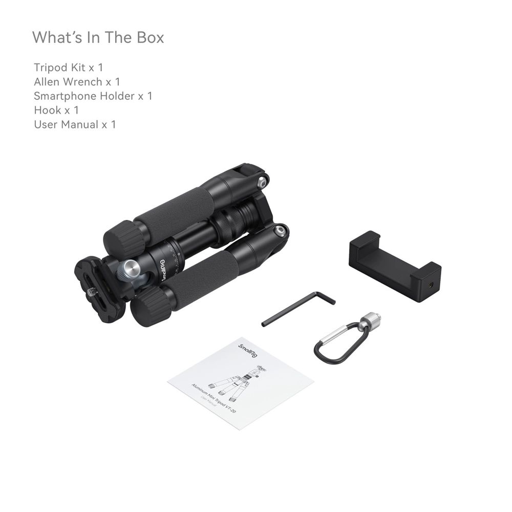 SmallRig Aluminum Mini Tripod VT-20 4289-6