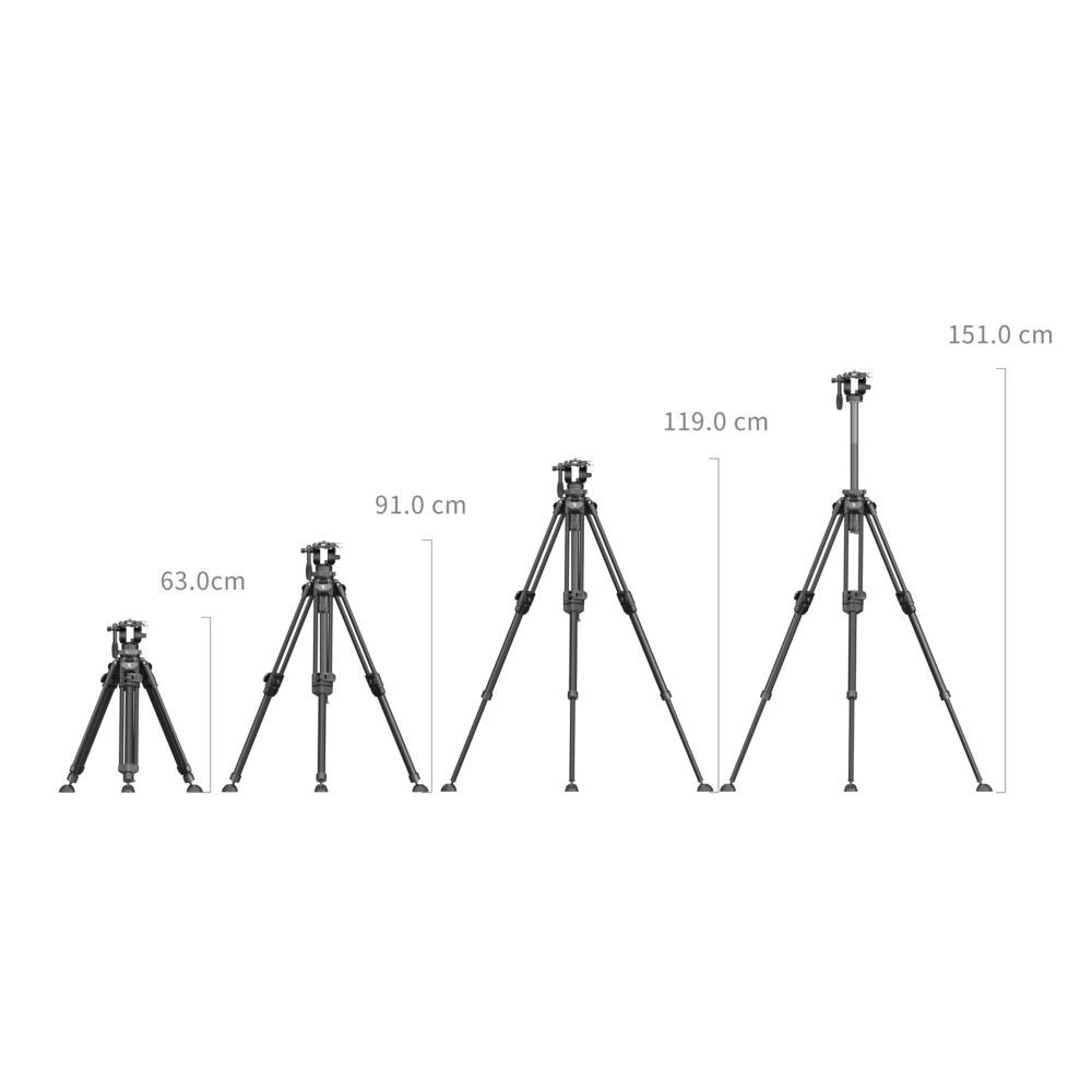 SmallRig Lightweight Video Carbon Fiber Tripod Kit AD 50 Pro 4420-7