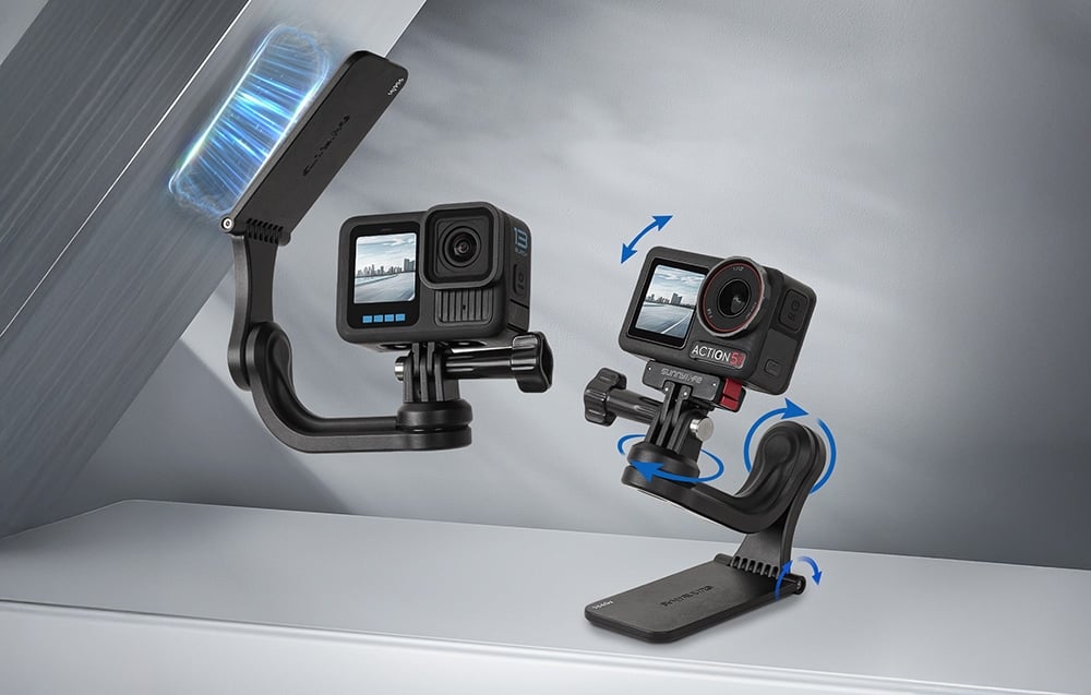 Többtengelyes forgatható mágneses tartó Sunnylife MJ996 Action 5 Pro/ 360 X5/ Pocket 3 készülékhez-2