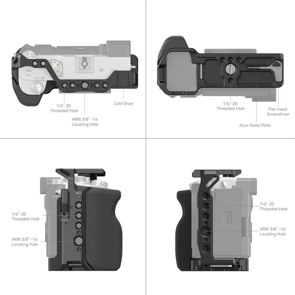 SmallRig Cage with Side Handle for Sony Alpha 7C-4