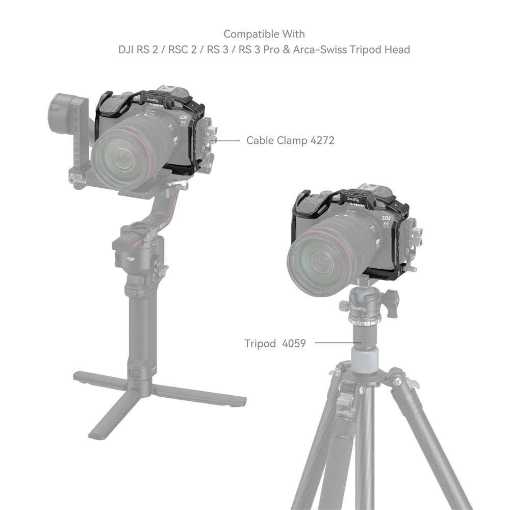 SMALLRIG “Black Mamba” Camera Cage for Canon EOS R6 Mark II 4161-5
