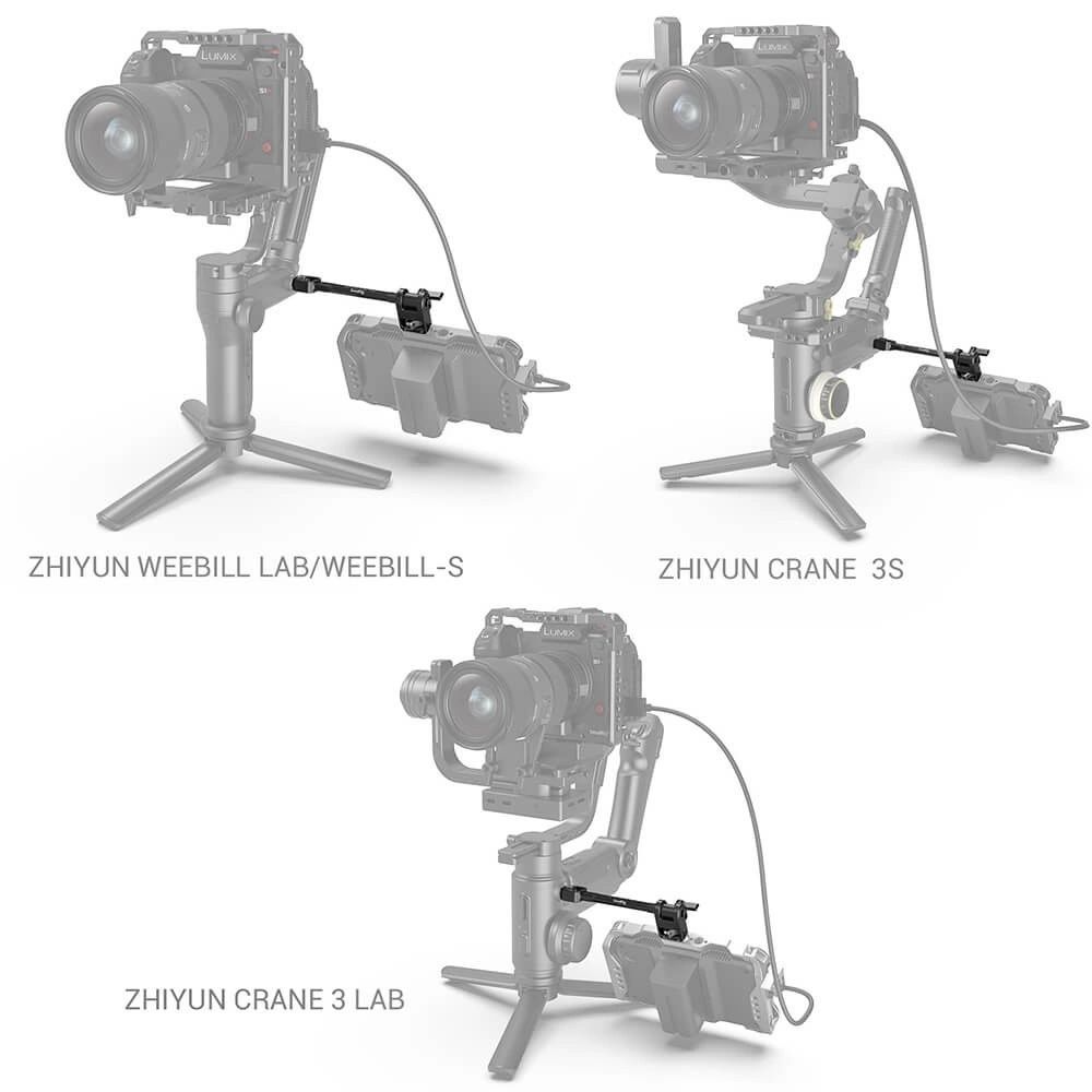SMALLRIG Adjustable Monitor Mount for DJI RONIN-S/RONIN-SC & ZHIYUN CRANE 3/CRANE 3S/WEEBILL-S & MOZA AirCross 2 Gimbals-8