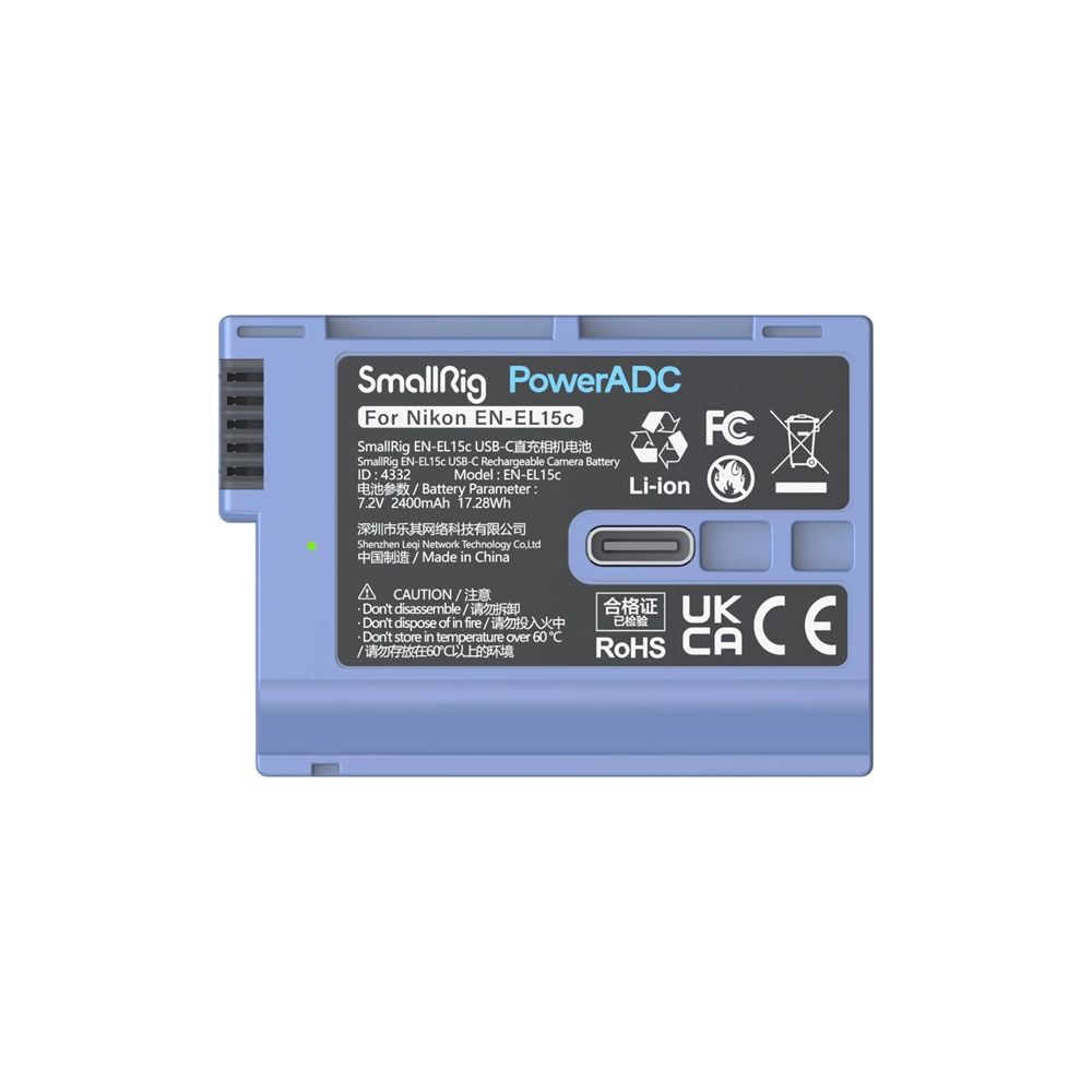 SMALLRIG EN-EL15c USB-C Rechargeable Camera Battery 4332-2
