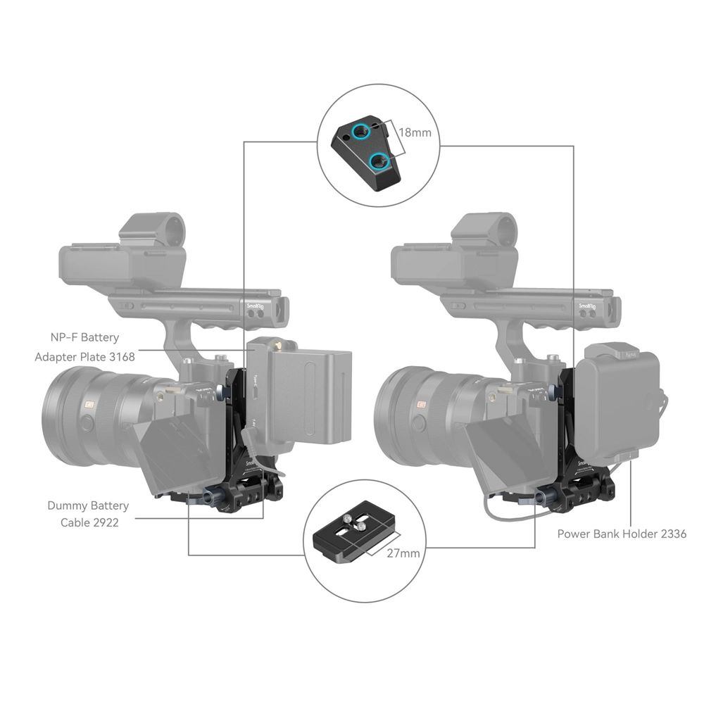 SMALLRIG Compact V-Mount Battery Mounting System 4064B-6