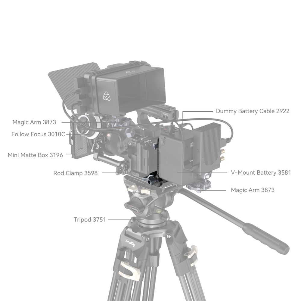 SMALLRIG Compact V-Mount Battery Mounting System 4064B-8