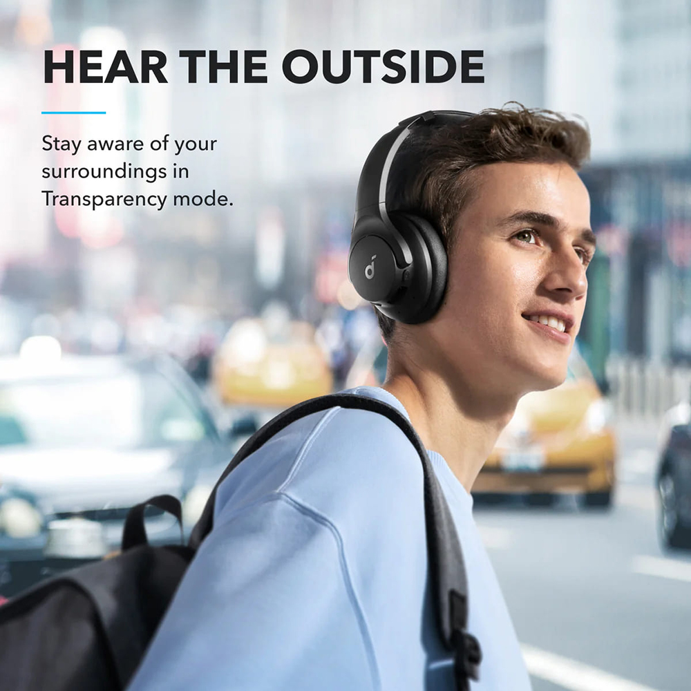 Anker - Vezeték nélküli fejhallgató Life Q20i (A3004G11) - Bluetooth, hibrid aktív zajszűrés, kettős csatlakozás - Fekete-2