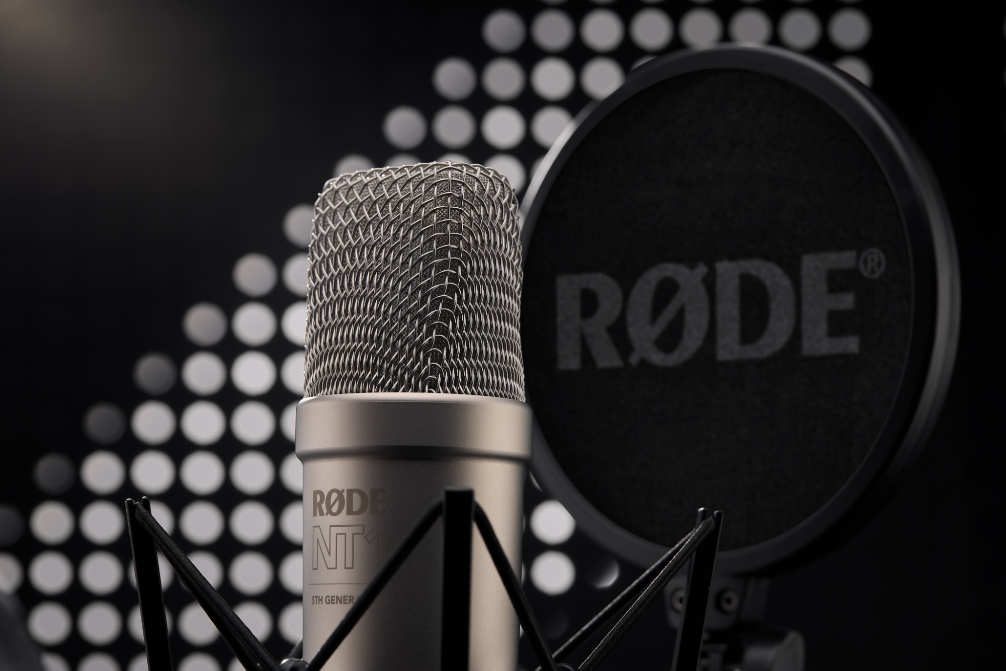 RØDE SM6 rezgésgátló mikrofonfogó pop-filterrel stúdió mikrofonokhoz-3