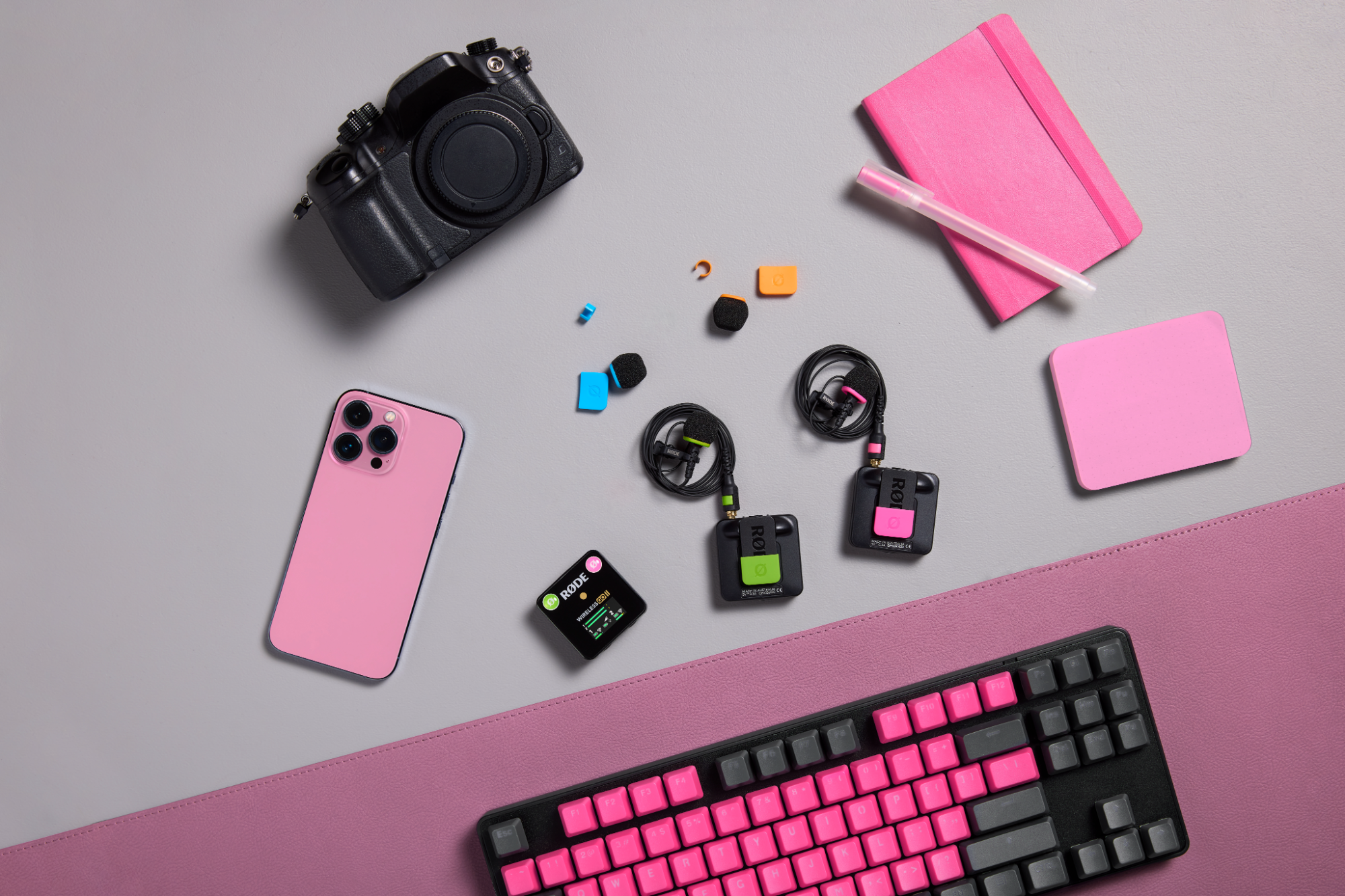 RØDE COLORS3 színjelölő szett Wireless szériához és Lavalier II mikrofonhoz, 4db-4