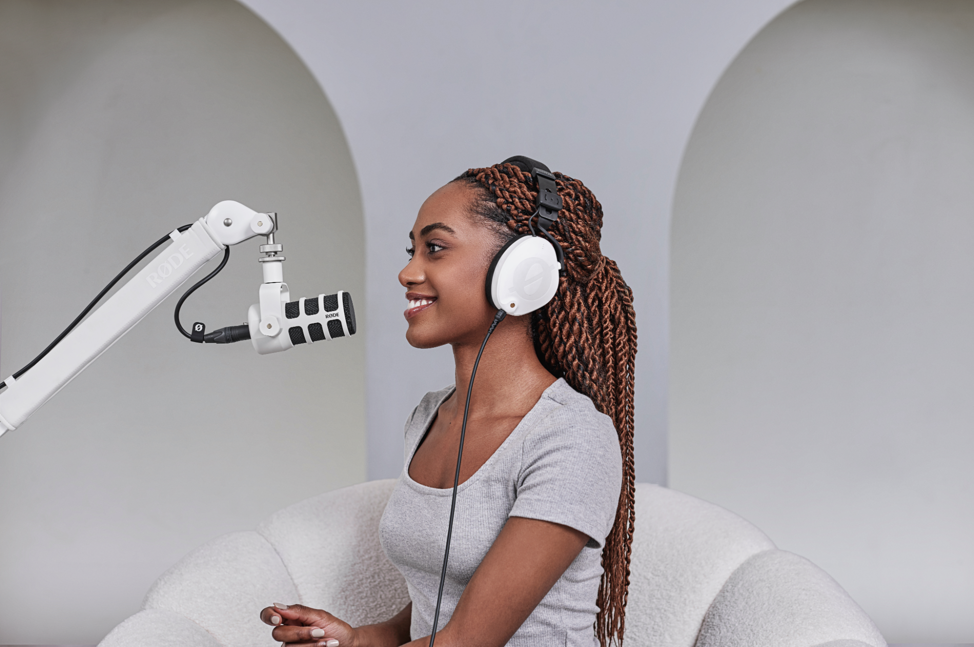 RØDE PSA1+  professzionális stúdió mikrofonkar, fehér-4