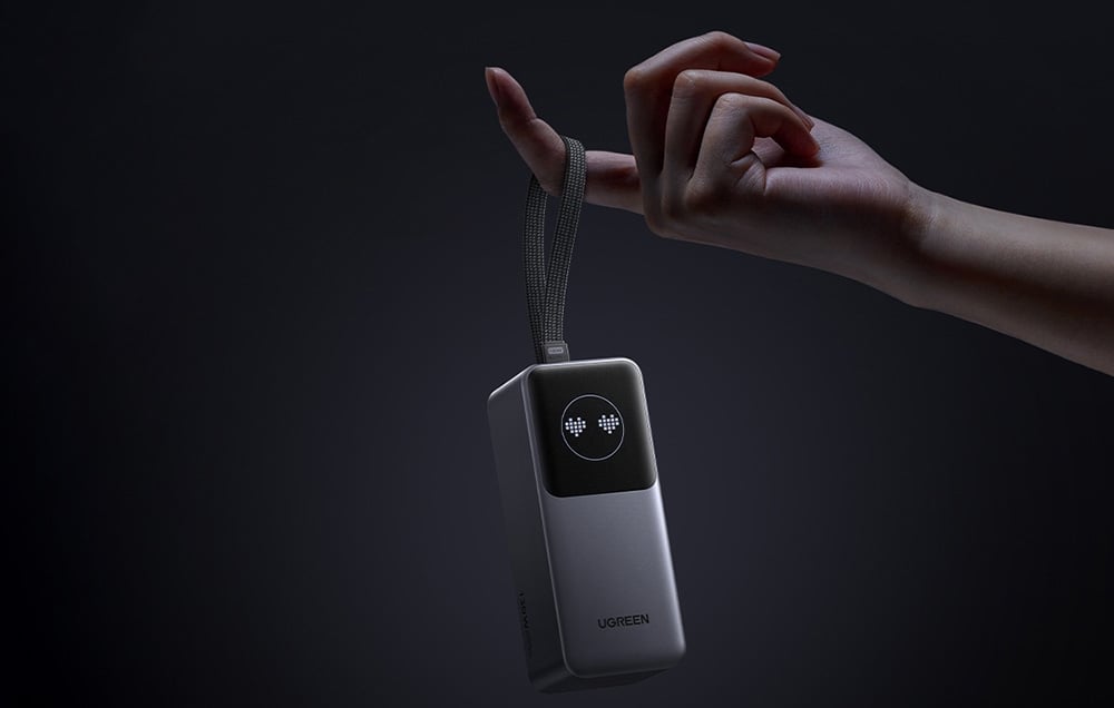 Powerbank 20000mAh Ugreen PB723, USB 2x USB-C, 130W (szürke)-3
