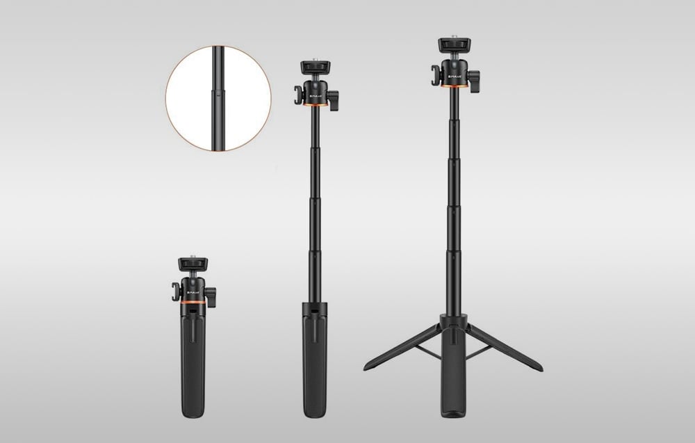 Puluz bővíthető tripod állvány szelfibottal-3