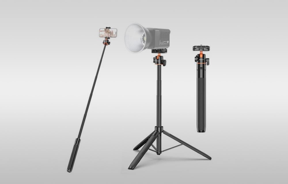 Puluz telefonállvány szelfibottal (1,4m)-1