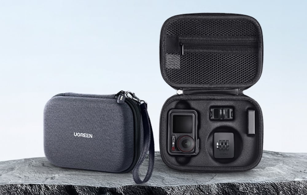 Ugreen LP913 tartozék és kameratáska DJI Osmo Action 5 Pro / 4 / 3 (fekete)-2