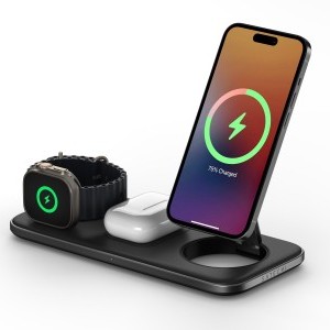 Satechi Qi2 trio vezeték nélküli töltőpad - űrszürke
