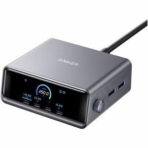 Asztali töltő Anker Prime, 250W, 5A, 2 x USB-A - 4 x USB-C, Fekete A2345341