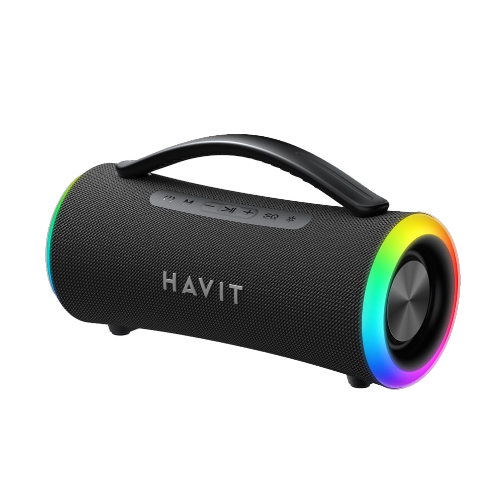 Bluetooth 5.3 hangszóró (SK834BT) Havit - Type-C, TWS, TF, FM, USB, RGB világítás, IPX6, 4000mAh - Fekete-0
