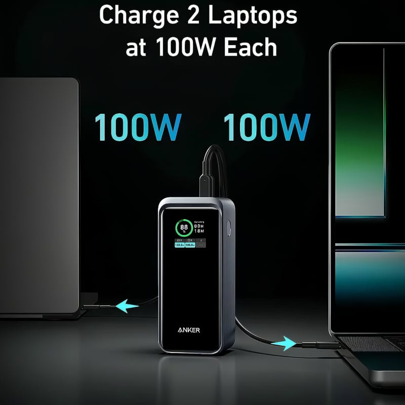 Powerbank Anker Prime, 20000mAh, 200W, QC + PD, Fekete A1336011-1