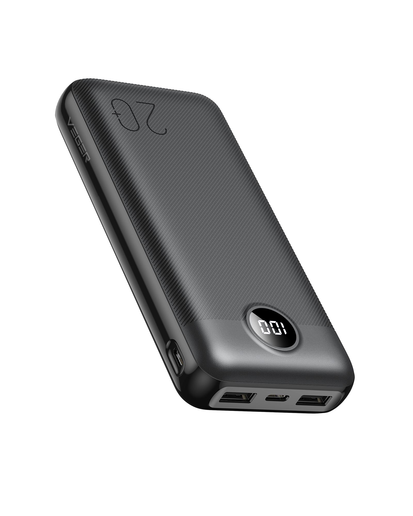 VEGER powerbank 20 000 mAh PD QC3.0 2A 20W L20S (VP2039PD / W2039PD) fekete-0