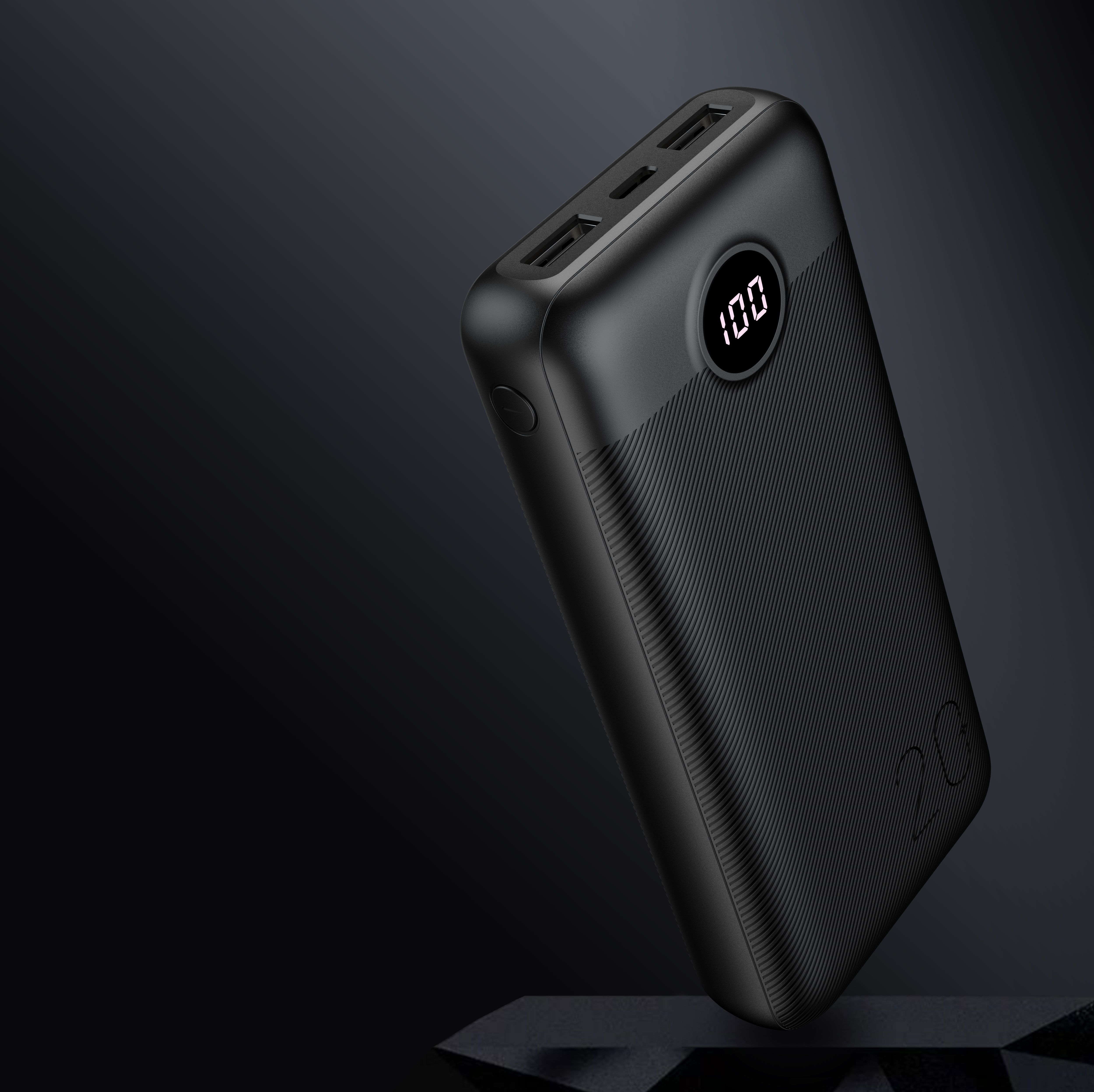 VEGER powerbank 20 000 mAh PD QC3.0 2A 20W L20S (VP2039PD / W2039PD) fekete-19