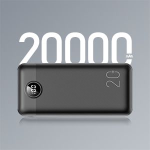 VEGER powerbank 20 000 mAh PD QC3.0 2A 20W L20S (VP2039PD / W2039PD) fekete-2