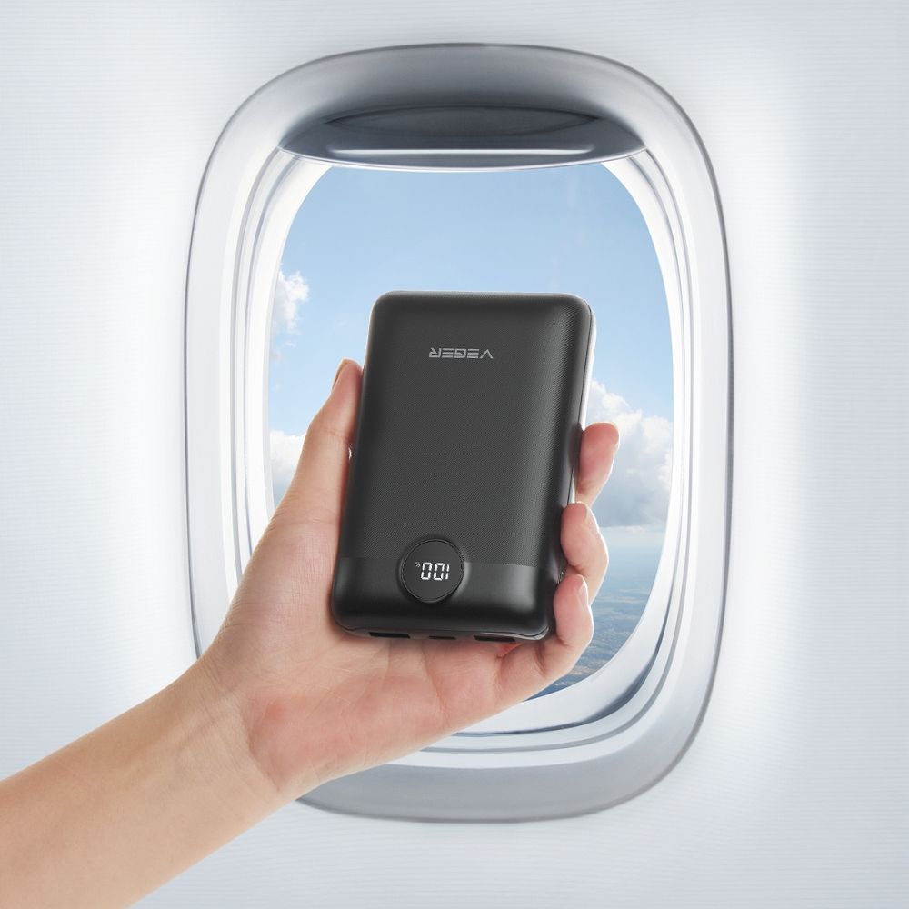 VEGER powerbank 20 000 mAh PD QC3.0 2A 22,5W S20 (W2053) fekete-25