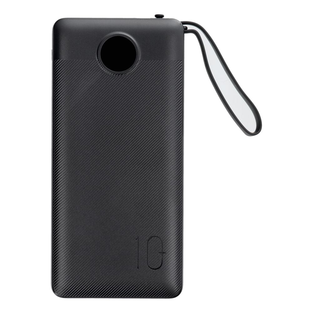 VEGER powerbank 10 000 mAh beépített kábelekkel Micro USB / Type C / Lightning C10 (W1116) fekete-5