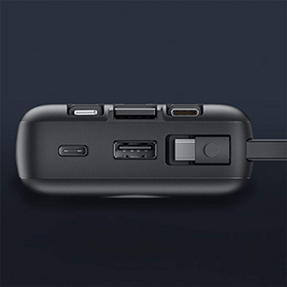 VEGER powerbank 20 000 mAh beépített kábelekkel Micro USB / Type C / Lightning C20 (W2047) fekete-11