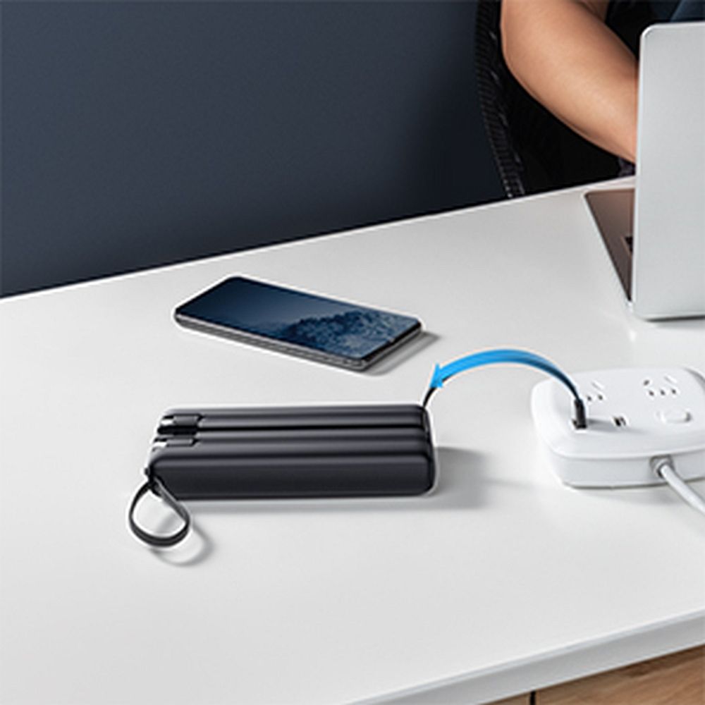 VEGER powerbank 20 000 mAh beépített kábelekkel Micro USB / Type C / Lightning C20 (W2047) fekete-10