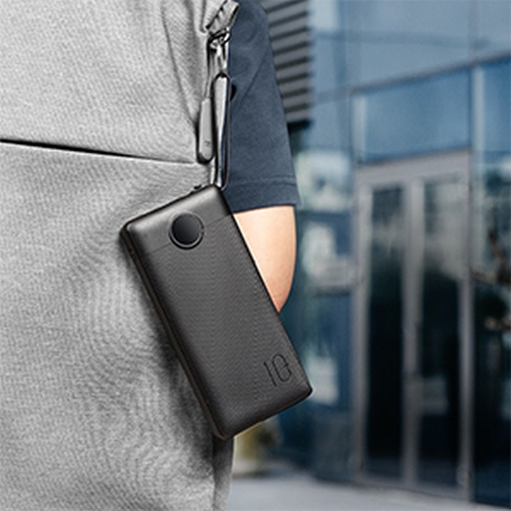 VEGER powerbank 20 000 mAh beépített kábelekkel Micro USB / Type C / Lightning C20 (W2047) fekete-2