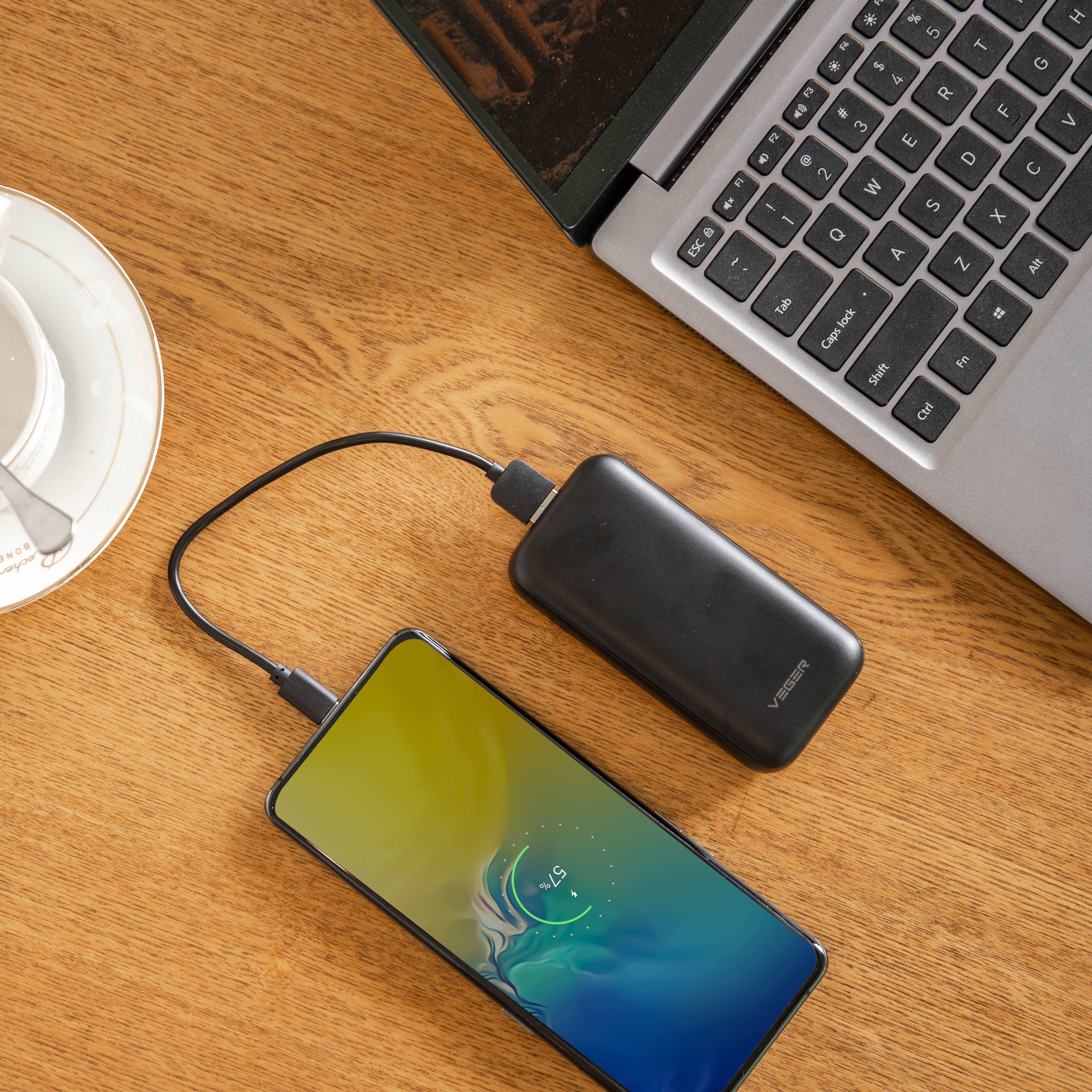 VEGER powerbank 10 000 mAh PD QC3.0 3A 20W S10 (W1135) fekete-1