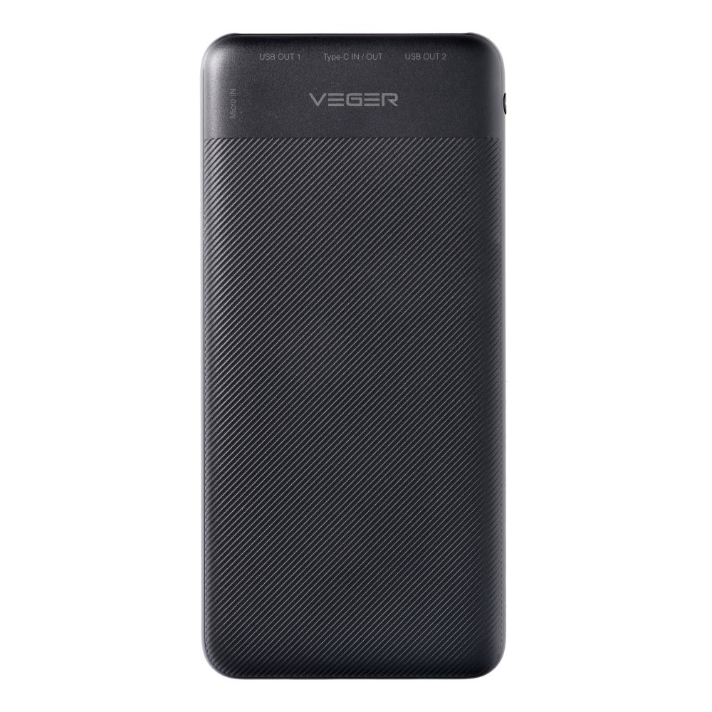 VEGER powerbank 10 000 mAh PD QC3.0 2A 20W A11S (W1133S) fekete-7