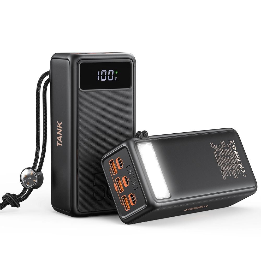 VEGER powerbank 56 000 mAh PD QC3.0 5A 130W Tank Boost (W5001C) fekete-0