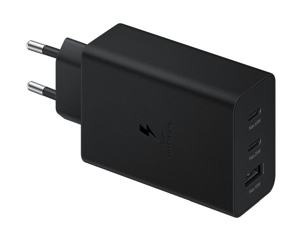 Samsung Trio hálózati töltő adapter 65W fekete (EP-T6530NBE)-0