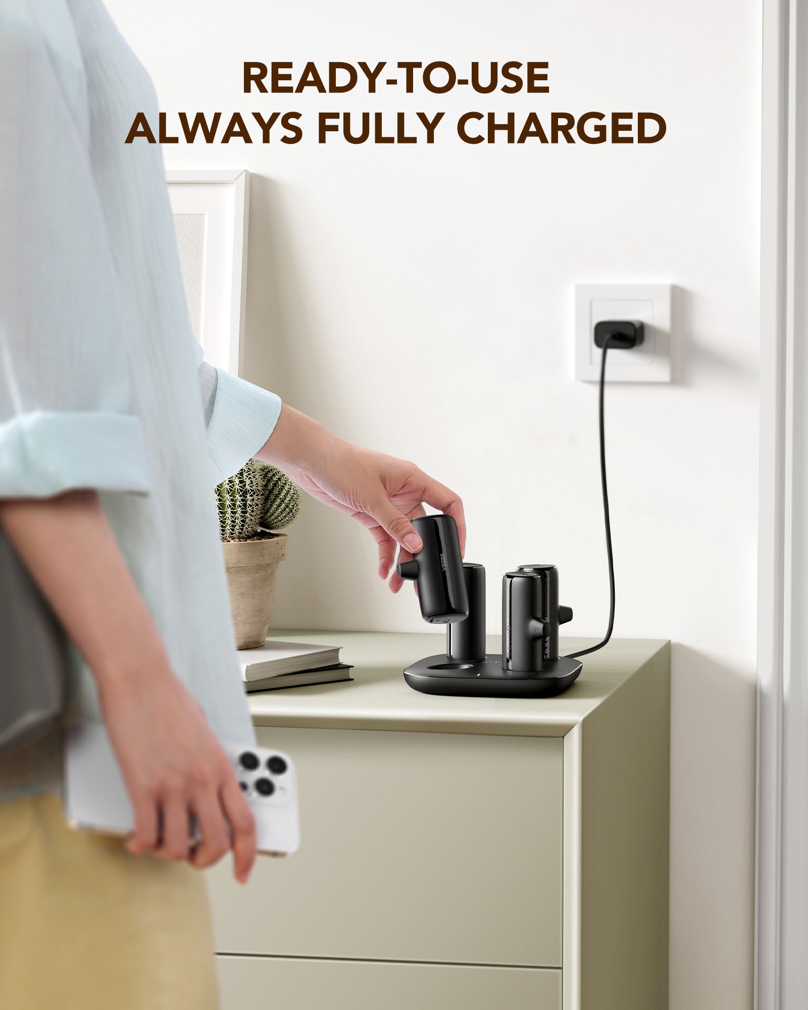 VEGER powerbank Pogo szett 4 x 5000 mAh fekete-4