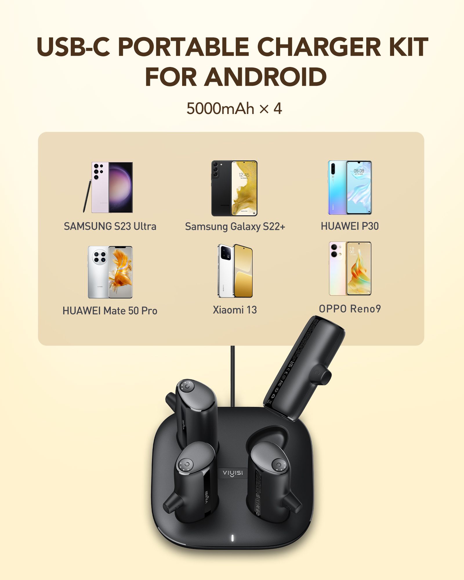 VEGER powerbank Pogo szett 4 x 5000 mAh fekete-12