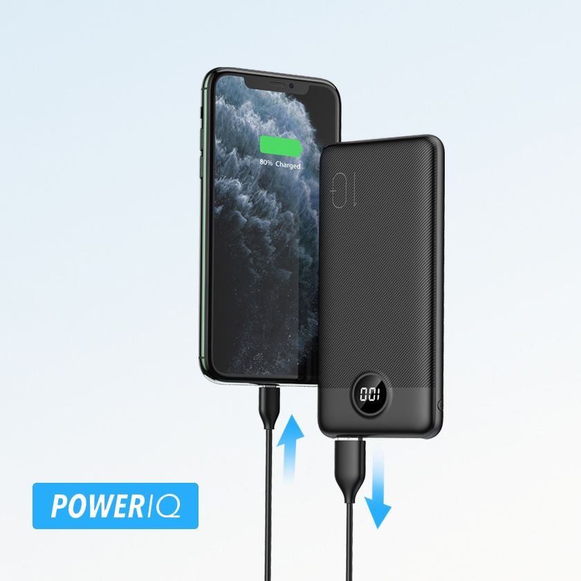 Powerbank Veger L10S (W1105PD) 10000mAh 20W 2A PD QC3.0 - fekete-4