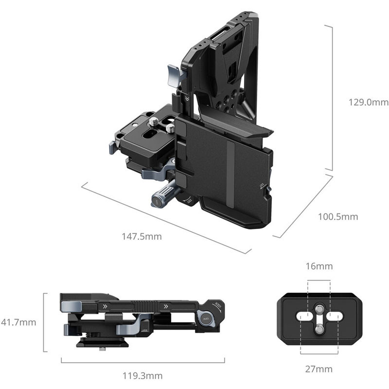 Smallrig 5315 V-Mount Battery Mount Plate Kit Pro-3
