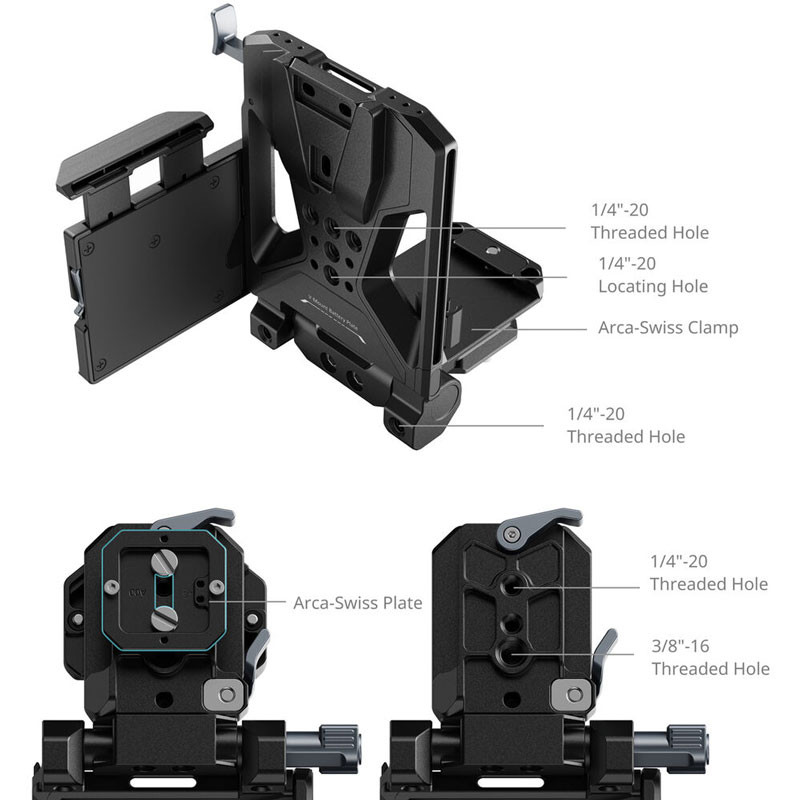 Smallrig 5315 V-Mount Battery Mount Plate Kit Pro-4