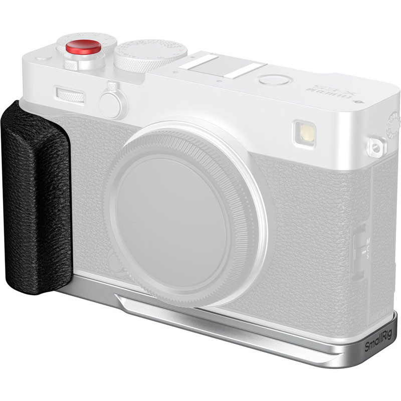 Smallrig 5447 L-Shaped Mount Plate with Silicone Handle for Fujifilm X-E5 Silver-0