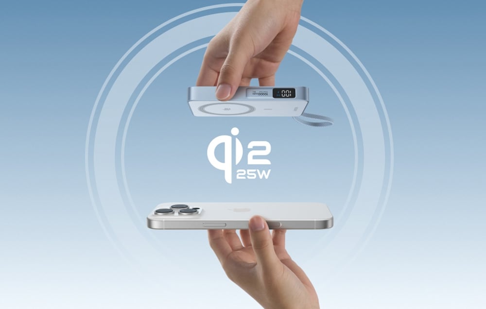Ugreen MagFlow PB773 Magsafe powerbank 10000mAh, Qi2 25W (Szürke)-6