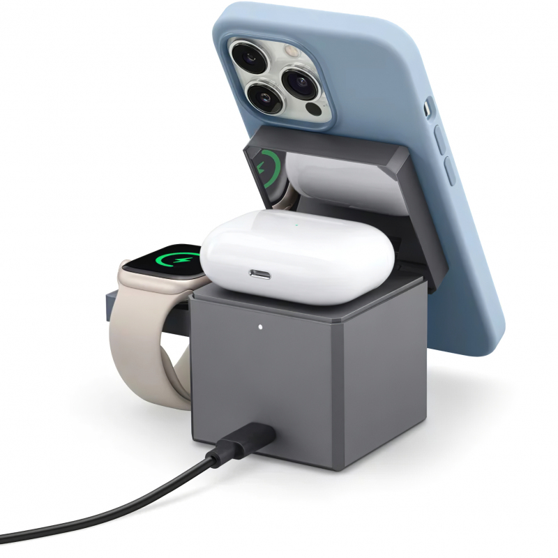 Anker 3 az 1-ben Cube vezeték nélküli töltő, 15W, 1.67A, fekete Y1811G11-2