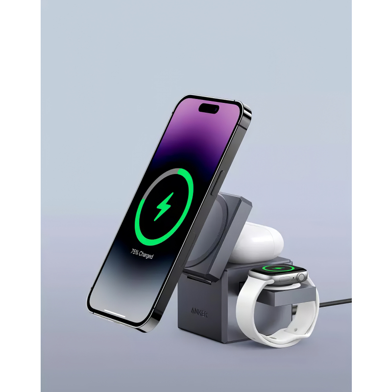 Anker 3 az 1-ben Cube vezeték nélküli töltő, 15W, 1.67A, fekete Y1811G11-3