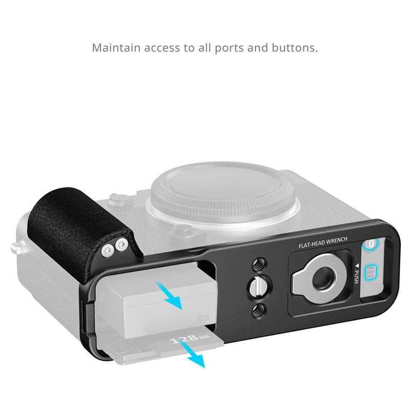 Smallrig 5448 L-Shaped Mount Plate with Silicone Handle for Fujifilm X-E5 Black-2