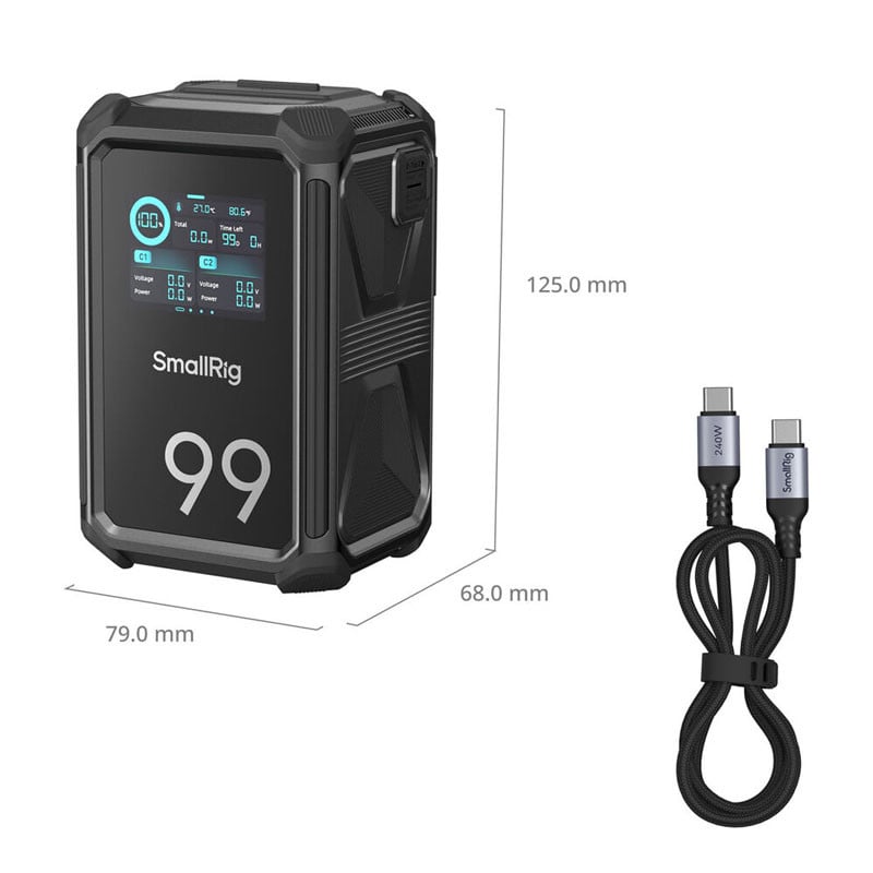 Smallrig 4984 X-Touch Smart Triple-Proof V-Mount Battery X99-3
