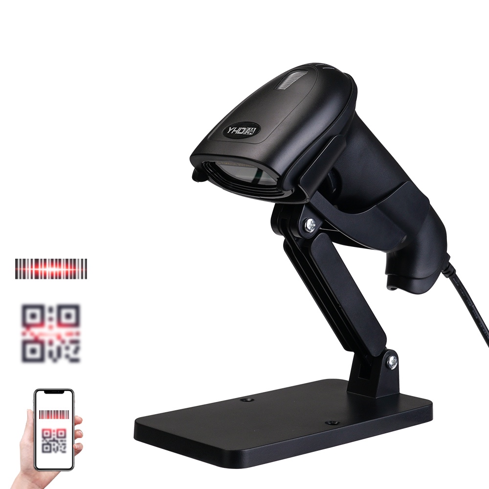 2D USB vezetékes vonalkódolvasó, QR kód olvasó dokkolóval YHD-5700D-Z8-0